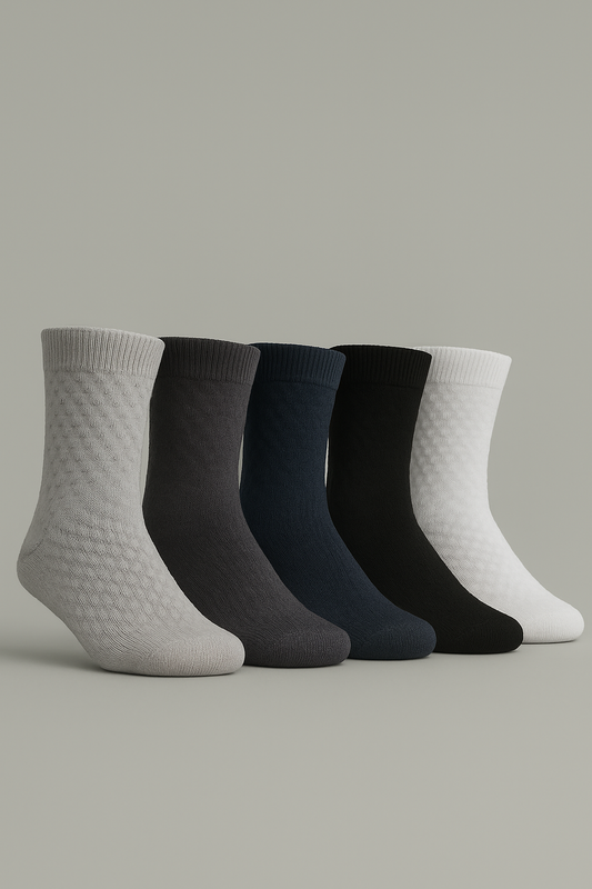 5-Pack Premium Bamboo Mid Socks